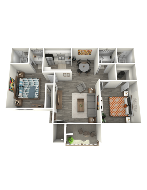 B2 Floor Plan at Tides on Southern, Mesa, AZ 85204